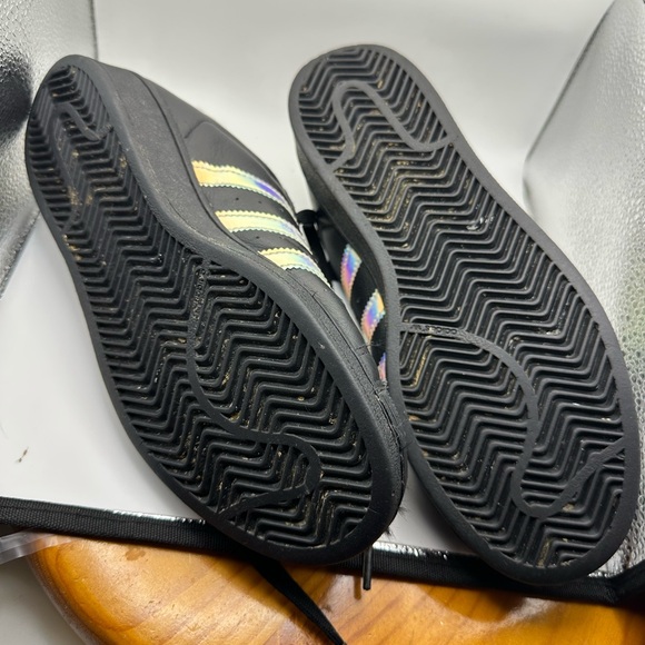 Adidas Kids Sneakers - Black with Iridescent Accents - Picture 5 of 5